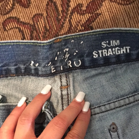 Mens Wrangler Retro Slim Straight Jeans - Picture 7 of 7